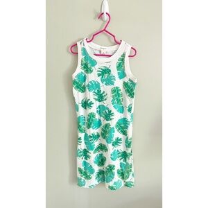J Crew Crewcuts girls palm print tank dress sz 5
